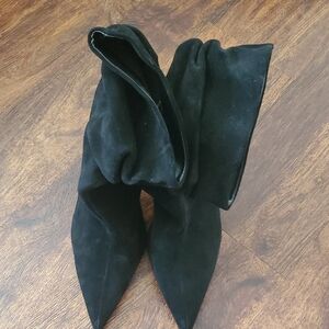 Express Black Slouchy Boots